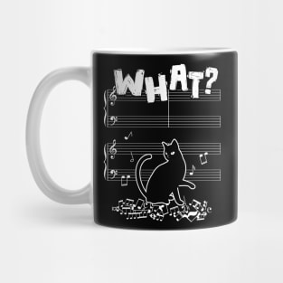 Cat What Funny Cat Music Note Mug